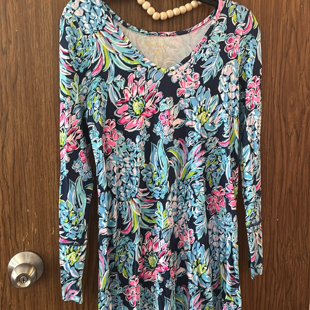 Lilly Pulitzer UPF 50+ Kaisley Dual-Neck Dress PineappleParadise‎ Size XXS - S
